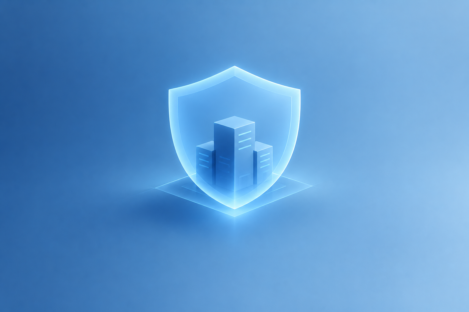 Cyber-Resilienz Schild über Server